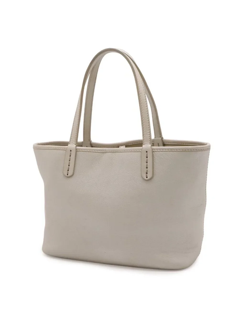 Bvlgari Sotirio Tote Shoulder Handbag Leather Champagne Silver Gold